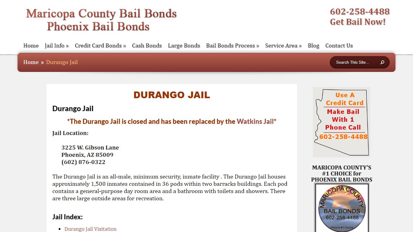 Durango Jail Inmate Information - Maricopa County Jail ...